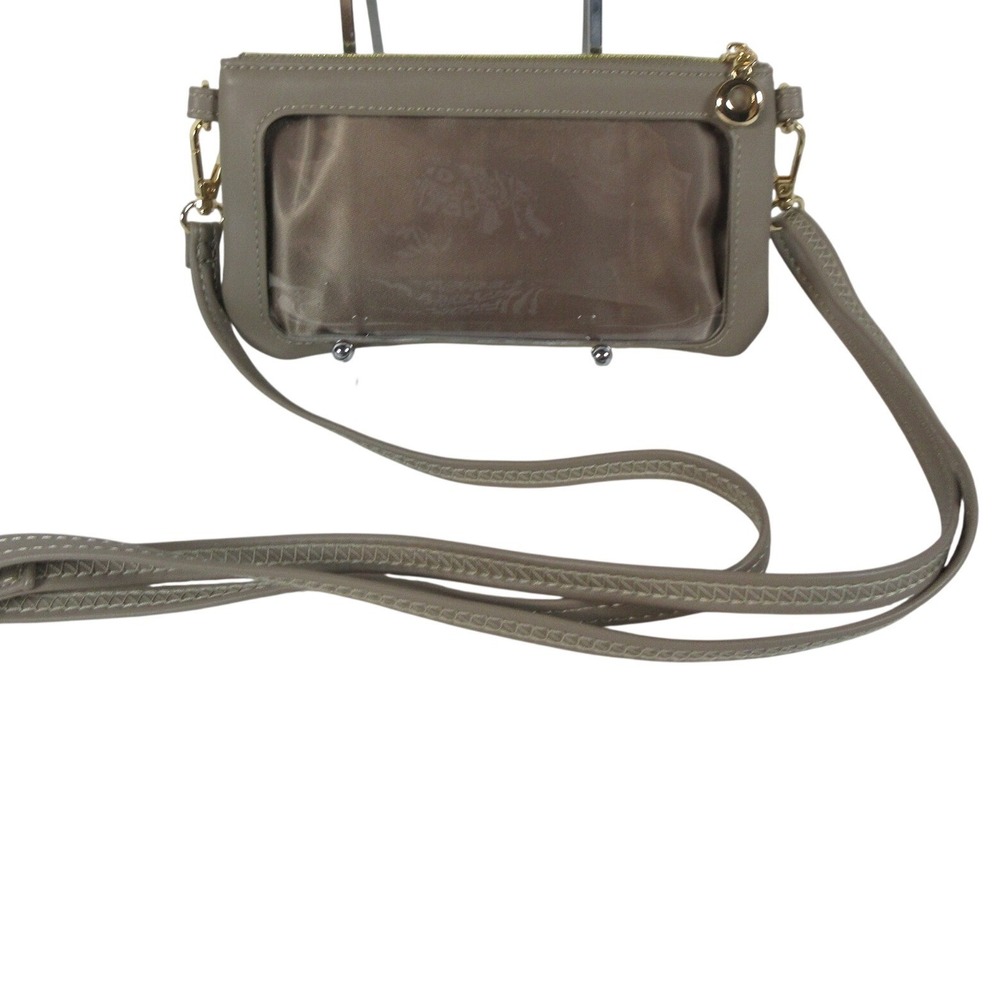 Save the Girls Touchscreen Crossbody Phone Bag Taupe Gold Hardware